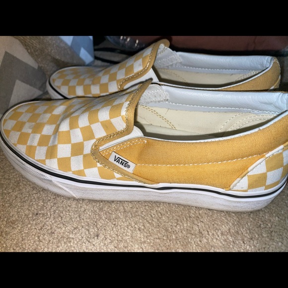 Yellow Checkered Vans - Picture 4 of 5
